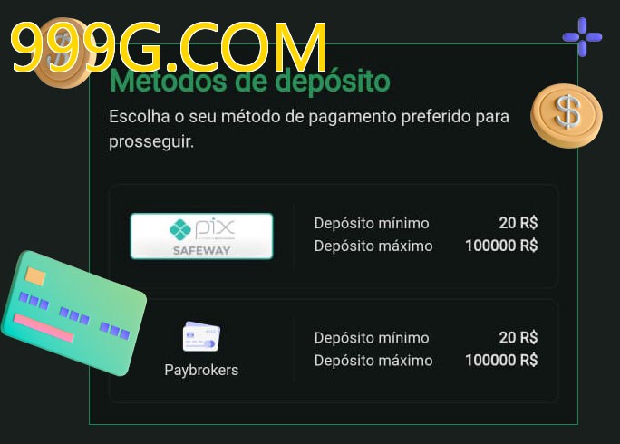 O cassino 999G.COMbet oferece uma grande variedade de métodos de pagamento